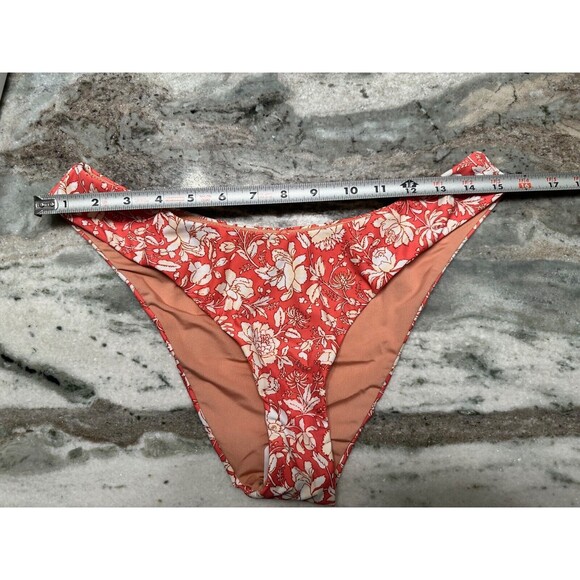 J Crew Bikini Bottom Womens Medium Pink White Floral Cheeky Swimsuit Beachy - Picture 5 of 7